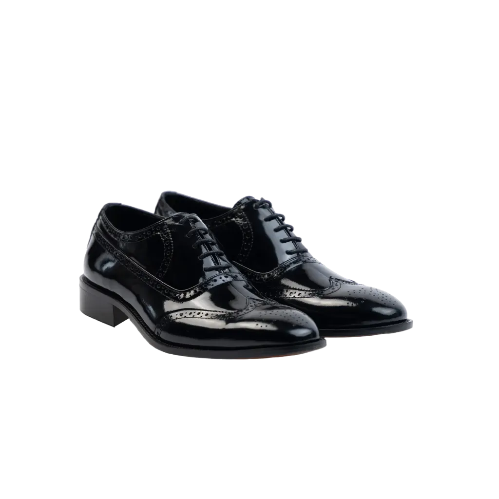 Patent Oxford - Wingtip Brogue (Black, 40)