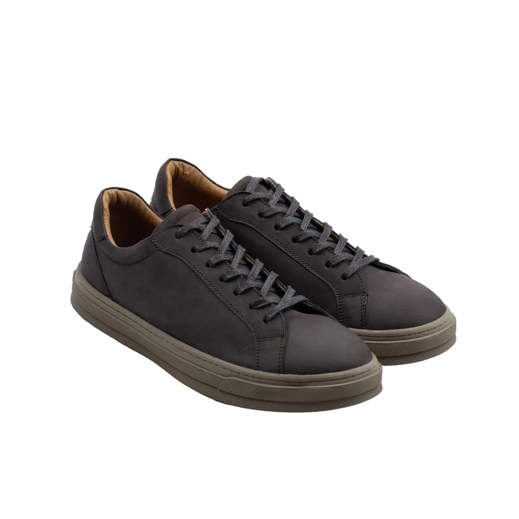 Nubuck Minimal Sneaker (Brown, 40)